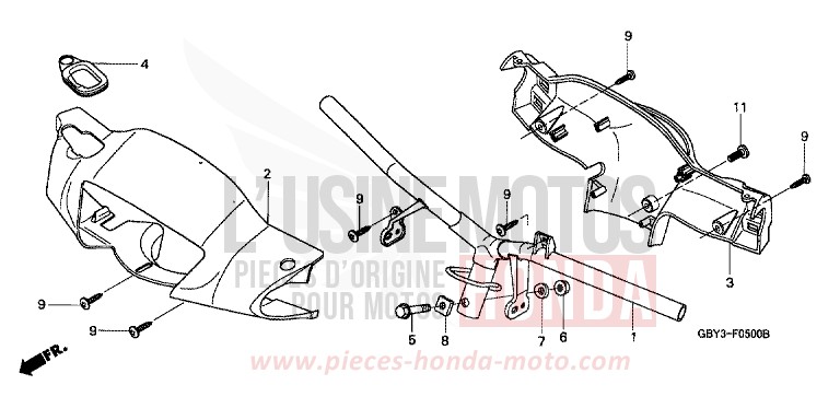 ROHRGRIFF/GRIFFABDECKUNG von CB1300 Super Bold'or ABS EPIC GREEN (BG109) von 1996